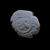 #q391# Spanish Medieval 2 maravedis coin of Charles II from 1680 AD