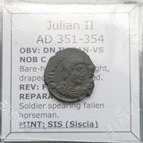 #q348# Roman Bronze coin issued by Julian II from 351-354 AD