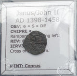 #j572# Medieval Crusader Cyprus coin of Janus/John II from 1398-1458 AD