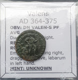 #q060# Roman Bronze coin issued by Valens from 364-375 AD