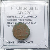 #o773# Roman posthumous Antoninianus coin of Claudius II from 270 AD