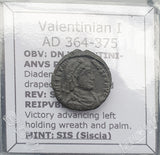 #p961# Roman Bronze coin issued by Valentinian I from 364-375 AD