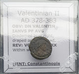 #P950# Roman bronze coin issued by Valentinian II from 378-383 AD