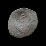 #q366# Spanish Countermarked 4 maravedis coin of Philip IV, 1654 AD