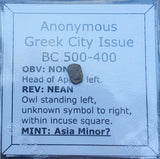 #e347# Anonymous silver Greek city issue coin from Asia Minor 500-400 BC