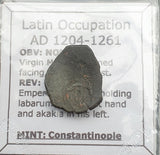 #h093# Byzantine Trachy coin from Latin Occupation of Constantinople 1204-1261