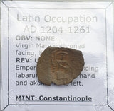 #h836# Byzantine Trachy coin from Latin Occupation of Constantinople 1204-1261