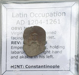 #h686# Byzantine Trachy coin from Latin Occupation of Constantinople 1204-1261