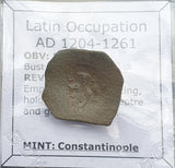 #h708# Byzantine Trachy coin from Latin Occupation of Constantinople 1204-1261