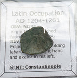#j698# Byzantine Trachy coin from Latin Occupation of Constantinople 1204-1261