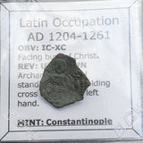 #j552# Byzantine Trachy coin from Latin Occupation of Constantinople 1204-1261