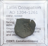 #h096# Byzantine Trachy coin from Latin Occupation of Constantinople 1204-1261