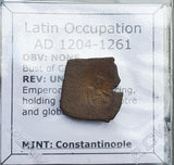#h707# Byzantine Trachy coin from Latin Occupation of Constantinople 1204-1261