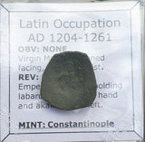 #h681# Byzantine Trachy coin from Latin Occupation of Constantinople 1204-1261