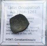 #h680# Byzantine Trachy coin from Latin Occupation of Constantinople 1204-1261