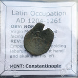 #h678# Byzantine Trachy coin from Latin Occupation of Constantinople 1204-1261