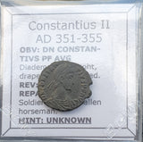 #q349# Roman Bronze coin issued by Constantius II from 351-355 AD