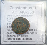 #p588# Roman Bronze coin issued by Constantius II from 348-350 AD