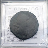 #q456# Roman Republican coin of M. Fulvius and C. Otacilius from 44-36 BC