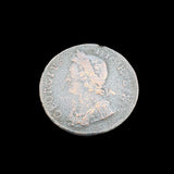 #q410# British ½ Penny coin of George II from 1738 AD