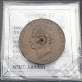 #q448# British 1/2 Penny coin of George IV from 1826 AD