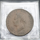 #q445# British Penny coin of George IV from 1825 AD