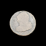 #Q402# Large French copper 2 Sol coin of Louis XVI from 1793 AD