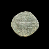 #p265# Roman provincial bronze coin of Augustus from Nemausus from 10-14 AD