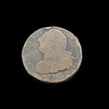 #Q402# Large French copper 2 Sol coin of Louis XVI from 1793 AD