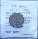 #q499# Roman Antoninianus coin of Gallienus from 260-268 AD