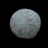 #L796# French silver fouree Douzain coin of Henry III/IV from 1574-1610 AD