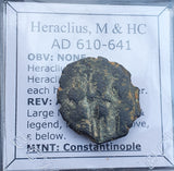#h766# Byzantine Follis coin of Heraclius from 610-641 AD (Constantinople)