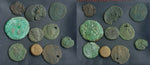 Lot of 10 Low quality identified Ancient coins from 400 BC - 1300 AD