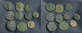 Lot of 10 Low quality identified Ancient coins from 400 BC - 1300 AD