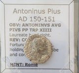 #k960# Roman silver denarius of Antoninus Pius from 150-151 AD