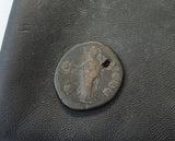 #L128# Roman limes denarius coin of Antoninus Pius from 153-154 AD