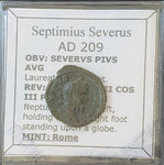 #d686# Roman limes denarius coin of Septimius Severus from 209 AD