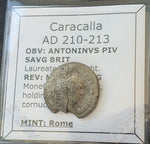 #L191# Roman silver denarius coin of Caracalla from 210-213 AD