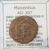 #L295# Roman copper follis coin of Emperor Maxentius from 307 AD