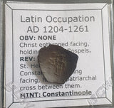 #h710# Byzantine Trachy coin from Latin Occupation of Constantinople 1204-1261