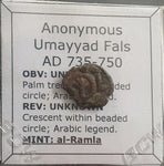 #e005# Anonymous Umayyad Fals coin from al-Ramla ca. 735-750