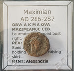 #L182# Roman coin issued during the reign of emperor Maximian I between 289-290