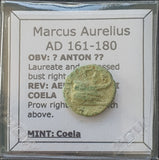 #k926# Roman provincial bronze coin of Marcus Aurelius from 161-180 AD (Coela)