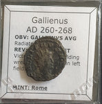 #L304# Roman copper Antoninianus coin of Gallienus, minted between 260-268 AD.