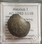 #L290# Byzantine Trachy coin of Alexius I from 1092-1118 AD (Constantinople)