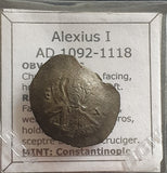 #L290# Byzantine Trachy coin of Alexius I from 1092-1118 AD (Constantinople)