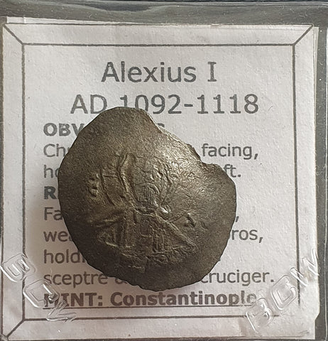 #L290# Byzantine Trachy coin of Alexius I from 1092-1118 AD (Constantinople)