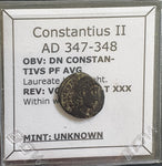 #g321# Roman Bronze coin issued by Constantius II from 347-348 AD