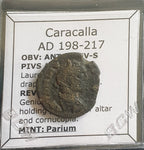 #L183# Roman provincal bronze coin of Caracalla, minted between 197-217 AD.