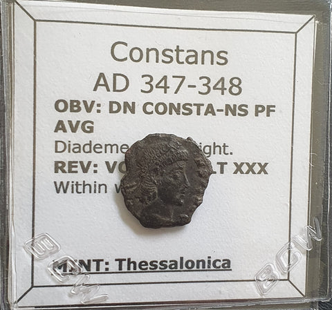 #g459# Roman Bronze coin issued by Constans from 347-348 AD